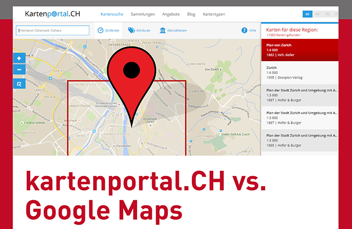 Kartenportal.CH vs. Google Maps